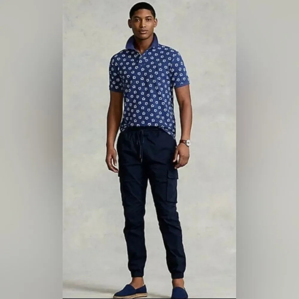 Polo Ralph Lauren Men's Floral Hibiscus Print Classic Fit Polo Shirt XL